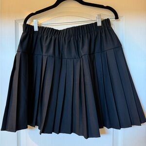 Women's Elastic Waist Tartan Pleated School Skirt